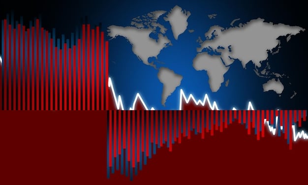 A graph illustrating the US trade deficit over the past year, showing a clear downward trend indicating the 15% decrease. The graph should be visually appealing and easy to understand, with labels clearly indicating the time period and deficit amounts.