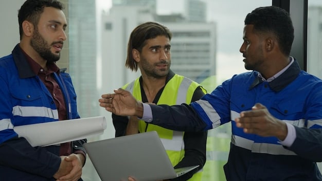 A diverse group of employees participating in a workplace safety training session.