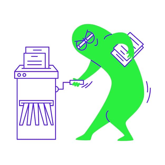A digital illustration showing a silhouette of a tech executive handing a briefcase labeled 
