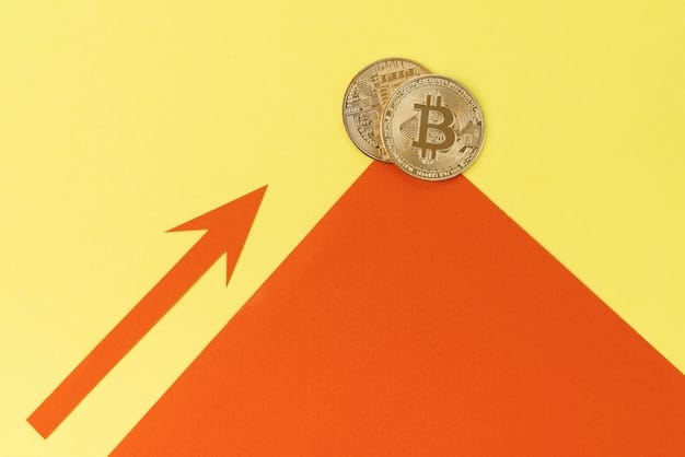 A digital illustration showing a Bitcoin being cut in half, with arrows indicating decreasing supply and potentially increasing demand.