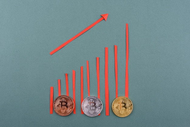A bar graph illustrating the risk reduction achieved through diversification in a cryptocurrency portfolio, comparing a single-asset portfolio to a multi-asset portfolio with different coins and tokens.