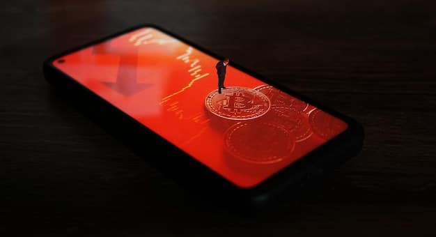 A close-up of a smartphone screen displaying a fake cryptocurrency investment app, showcasing the use of fraudulent apps to deceive investors and steal their funds.