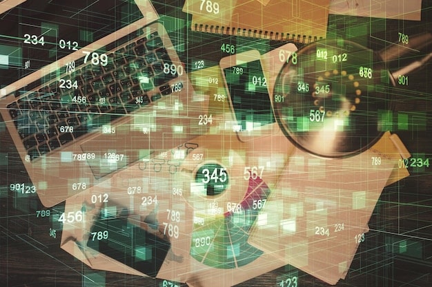 A mosaic of various data charts and graphs related to cryptocurrency analysis. The visuals include candlestick charts, volume histograms, heatmaps, and network activity dashboards, demonstrating a comprehensive overview of market data analysis.
