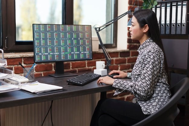 A trader sitting at a desk with multiple monitors displaying various cryptocurrency charts and trading platforms.