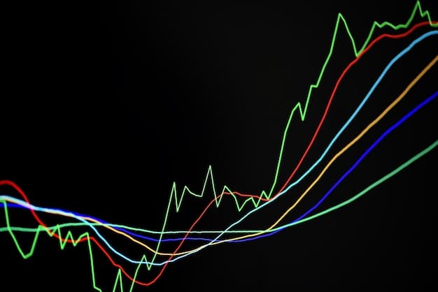 A line graph showing the performance of a diversified cryptocurrency portfolio (represented by multiple colored lines) compared to a portfolio consisting only of Bitcoin (represented by a single line). The diversified portfolio shows less volatility and overall higher growth.