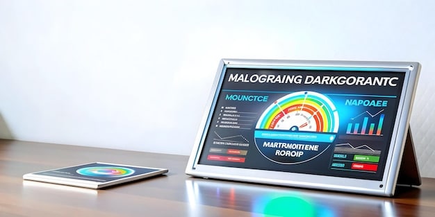 A dashboard showing key performance indicators (KPIs) for a startup, with a prominent display of the LTV/CAC ratio. The dashboard also includes metrics like customer churn rate, average order value, and customer satisfaction score, all contributing to a holistic view of customer value and acquisition efficiency.