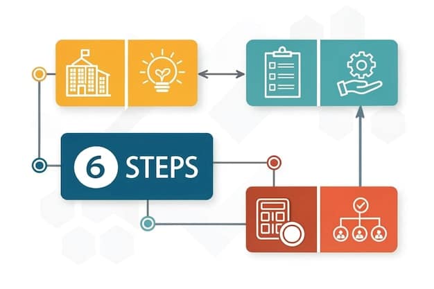 A visual representation of the Build-Measure-Learn feedback loop, highlighting each step with icons and brief descriptions.