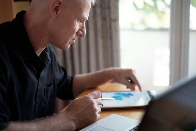 A person using a tablet showing retirement planning projections with different tax scenarios, highlighting the impact of the 2025 tax law changes.