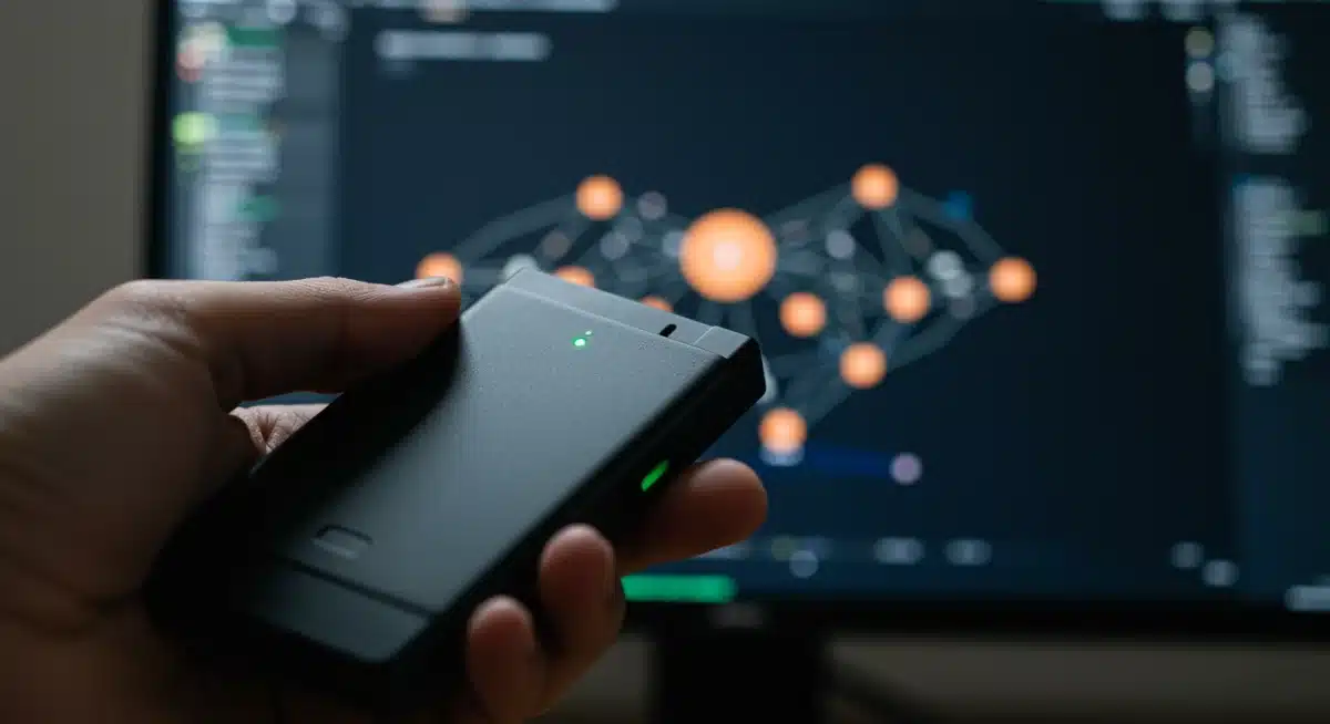 Hardware wallet for secure cryptocurrency storage.