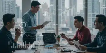 Startup team analyzing financial projections to optimize burn rate and extend runway.