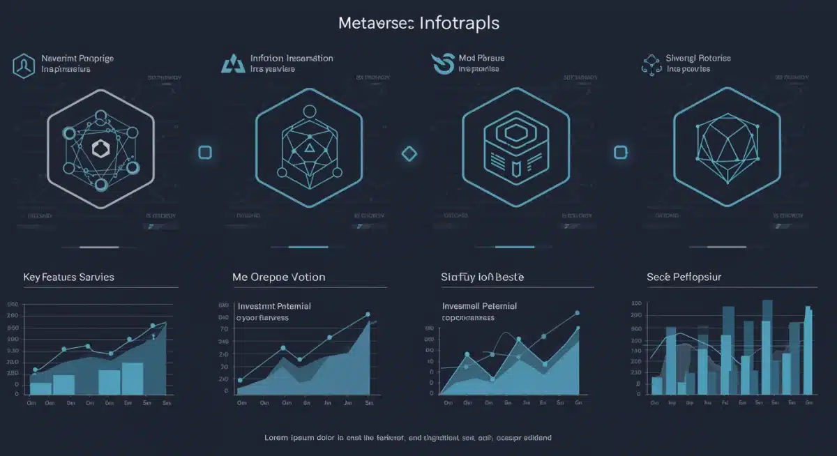 Infographic comparing four metaverse platforms for crypto investment