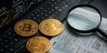 Illustration of US crypto tax regulations and financial planning for 2026.