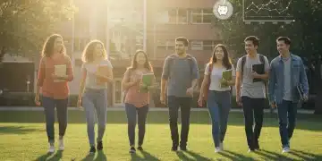College students walking on a university campus, symbolizing future education funded by 529 plans.
