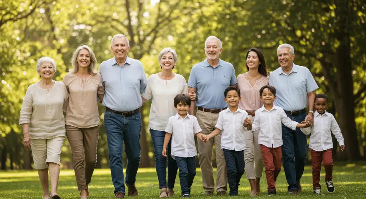 Multi-generational family enjoying time together, symbolizing legacy