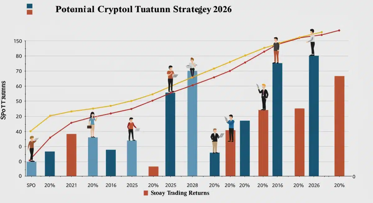Projected quarterly crypto trading returns for spot and futures 2026