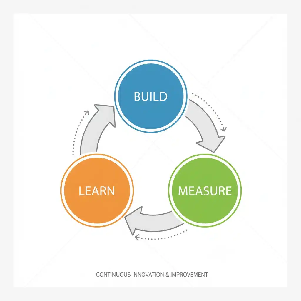 Lean startup build measure learn cycle diagram