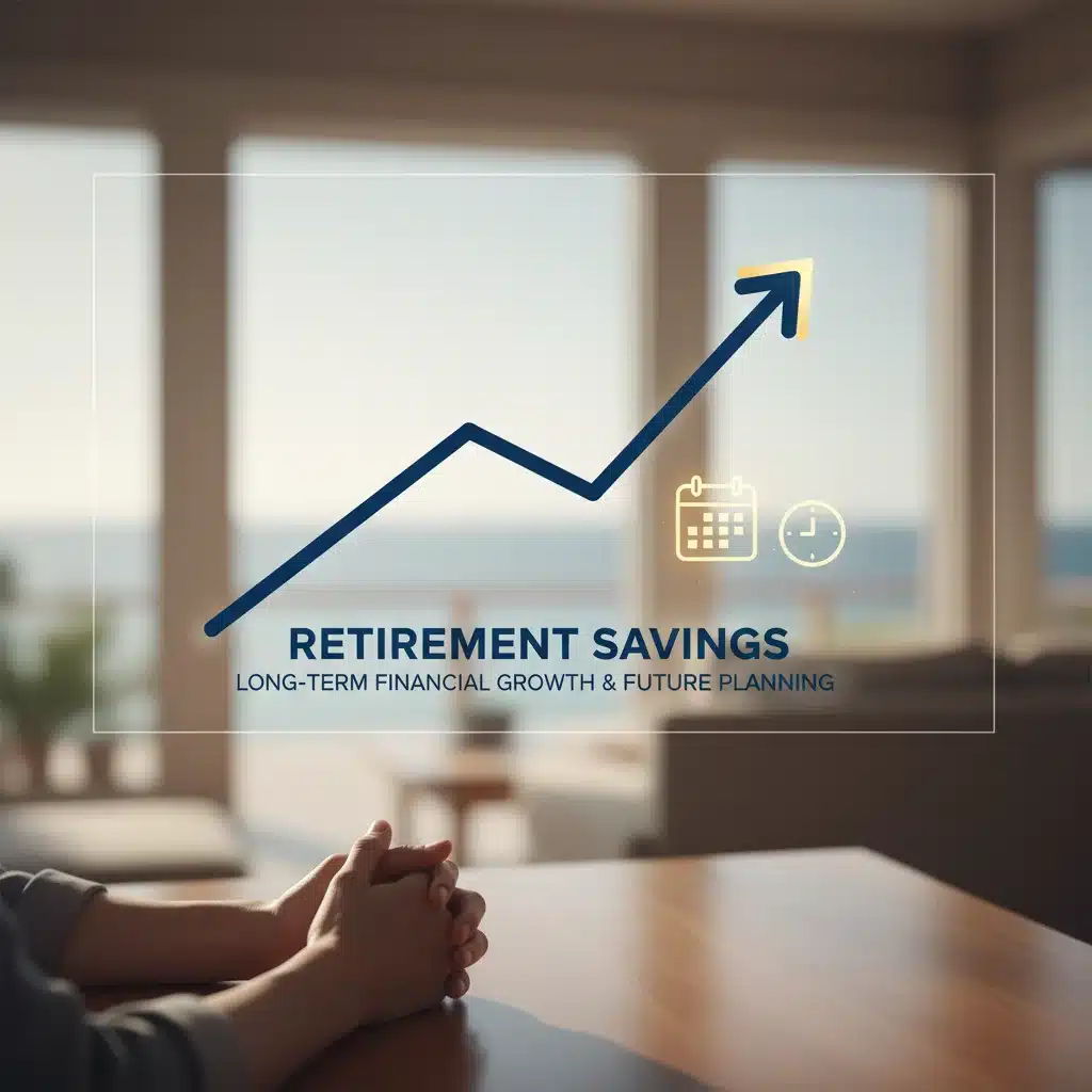 Growth chart illustrating retirement savings and future financial security planning