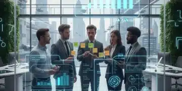 Startup founders collaborating on product market fit strategy