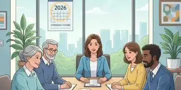 Family discussing financial plans with an advisor, focusing on 2026 gift tax exclusions