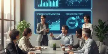 Professionals analyzing Q2 2026 US labor market data in a modern office
