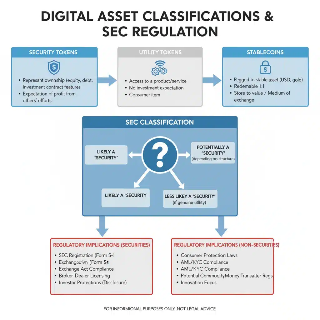 Digital asset classification and SEC regulatory implications