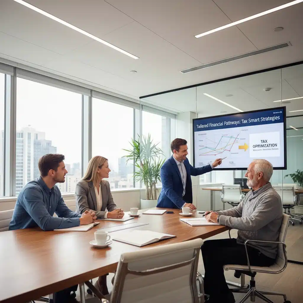 Financial advisor explaining personalized tax strategies to diverse clients