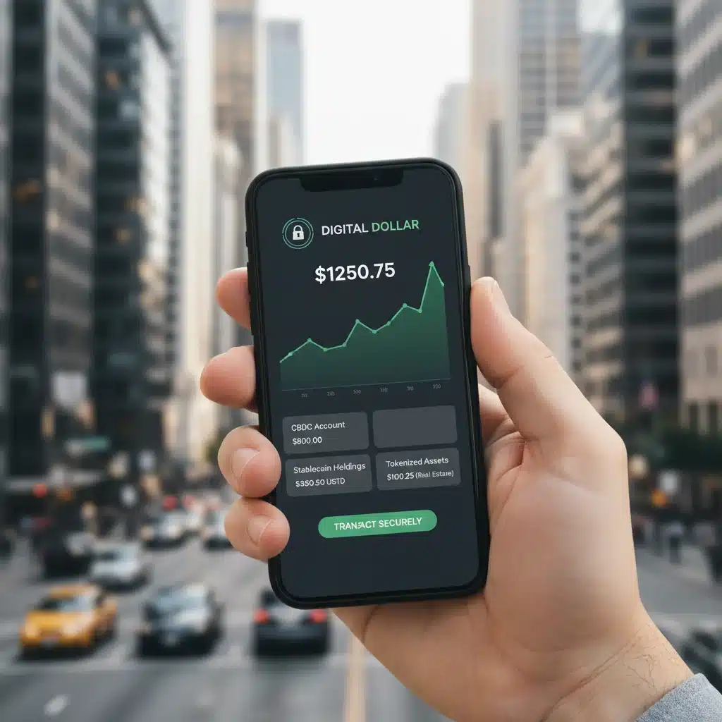 Secure digital wallet displaying CBDC and crypto assets