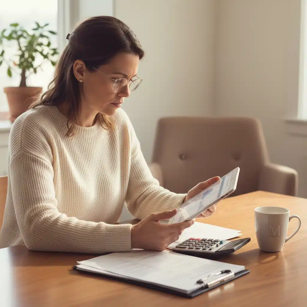 Business owner reviewing financial statements and planning strategy.